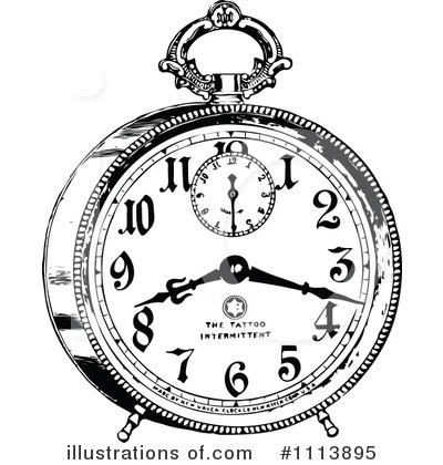 Royalty-Free (RF) Alarm Clock Clipart Illustration by Prawny Vintage - Stock Sample #1113895
