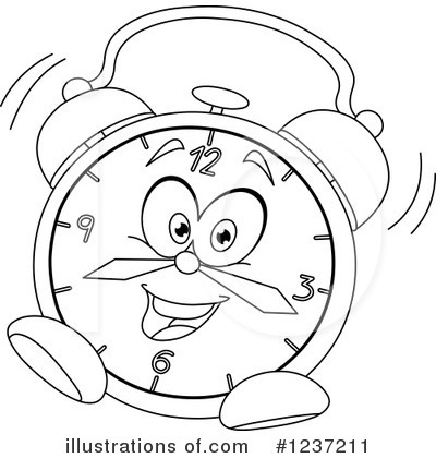 Royalty-Free (RF) Alarm Clock Clipart Illustration by yayayoyo - Stock Sample #1237211