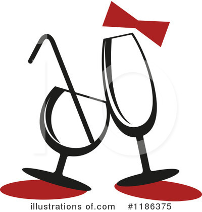 Wine Glasses Clipart #1186375 by Vector Tradition SM