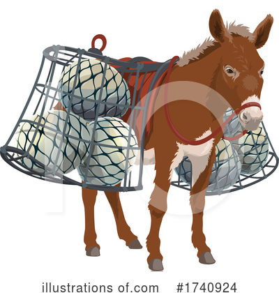 Donkey Clipart #1740924 by Vector Tradition SM