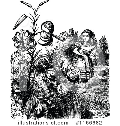 Royalty-Free (RF) Alice In Wonderland Clipart Illustration by Prawny Vintage - Stock Sample #1166682