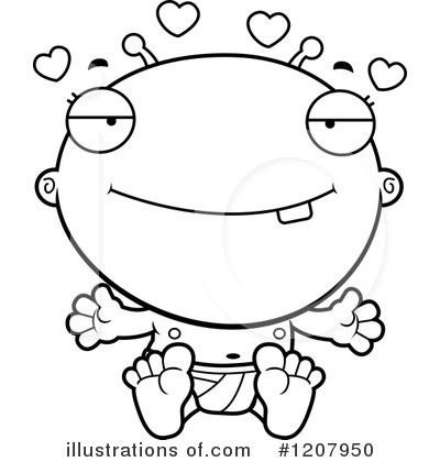 Alien Baby Clipart #1207950 by Cory Thoman