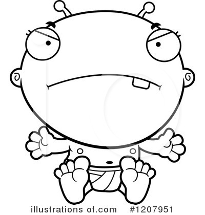 Royalty-Free (RF) Alien Baby Clipart Illustration by Cory Thoman - Stock Sample #1207951