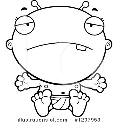 Royalty-Free (RF) Alien Baby Clipart Illustration by Cory Thoman - Stock Sample #1207953