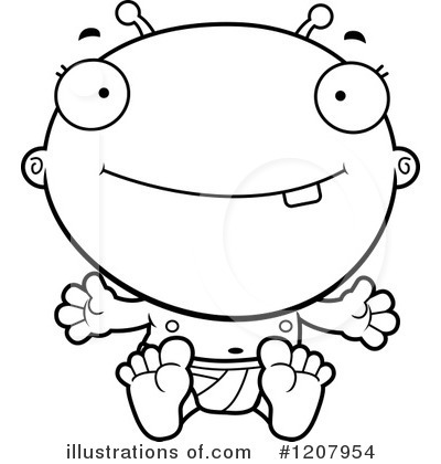Royalty-Free (RF) Alien Baby Clipart Illustration by Cory Thoman - Stock Sample #1207954
