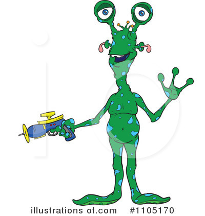 Royalty-Free (RF) Alien Clipart Illustration by Cartoon Solutions - Stock Sample #1105170