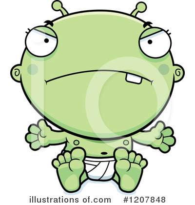 Alien Baby Clipart #1207848 by Cory Thoman
