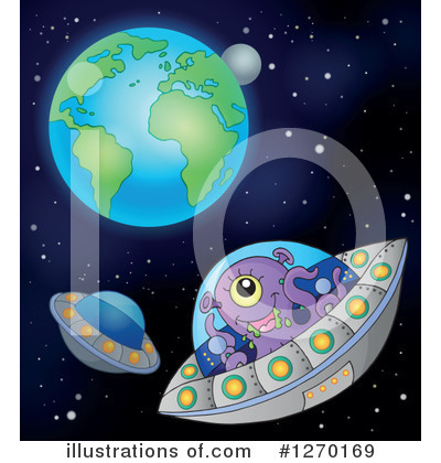 Royalty-Free (RF) Alien Clipart Illustration by visekart - Stock Sample #1270169