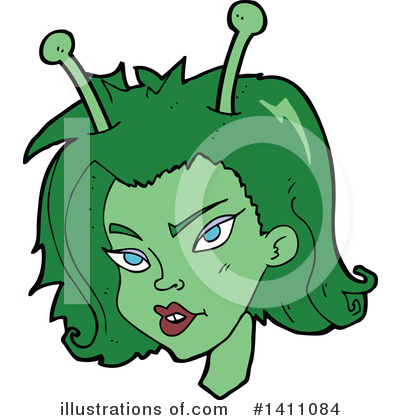Female Alien Clipart #1411084 by lineartestpilot