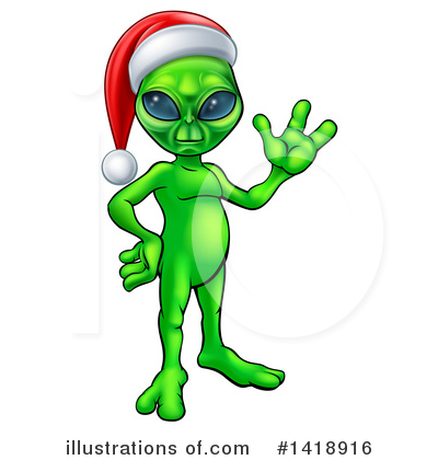 Royalty-Free (RF) Alien Clipart Illustration by AtStockIllustration - Stock Sample #1418916