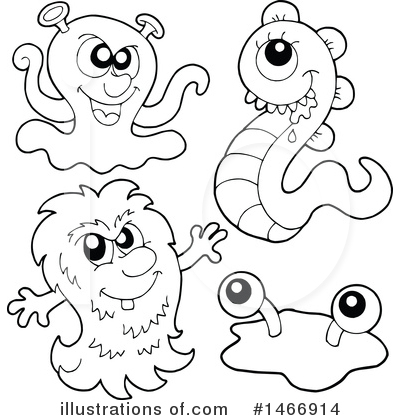 Monsters Clipart #1466914 by visekart