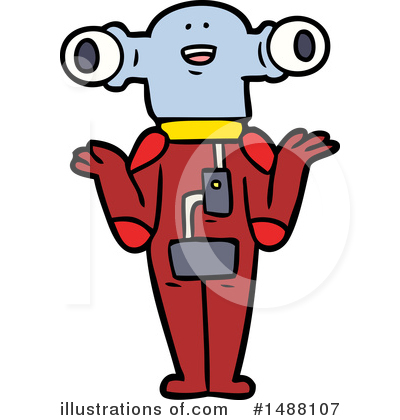 Royalty-Free (RF) Alien Clipart Illustration by lineartestpilot - Stock Sample #1488107