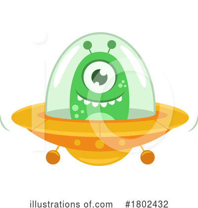 Royalty-Free (RF) Alien Clipart Illustration by Hit Toon - Stock Sample #1802432