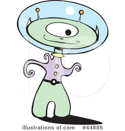 Royalty-Free (RF) Alien Clipart Illustration by xunantunich - Stock Sample #44886
