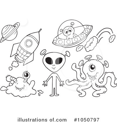 Royalty-Free (RF) Aliens Clipart Illustration by visekart - Stock Sample #1050797