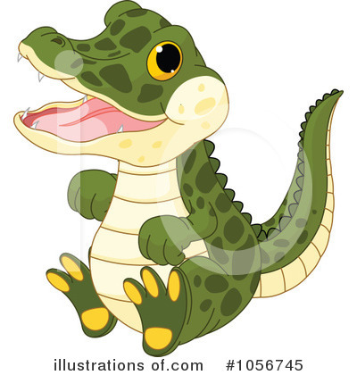 Royalty-Free (RF) Alligator Clipart Illustration by Pushkin - Stock Sample #1056745