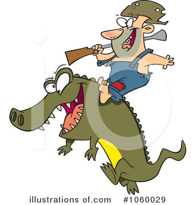 Royalty-Free (RF) Alligator Clipart Illustration by toonaday - Stock Sample #1060029