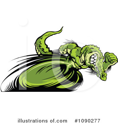 Royalty-Free (RF) Alligator Clipart Illustration by Chromaco - Stock Sample #1090277