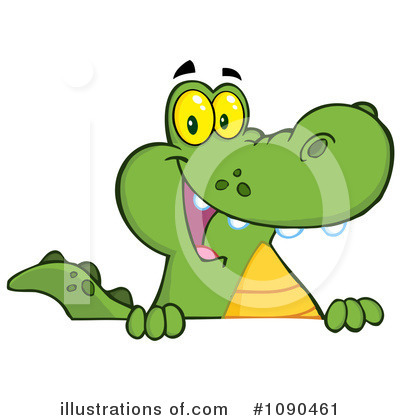 Royalty-Free (RF) Alligator Clipart Illustration by Hit Toon - Stock Sample #1090461