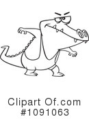 Alligator Clipart #1091063 by toonaday