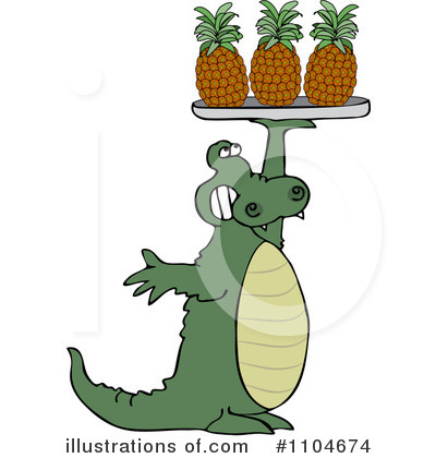 Royalty-Free (RF) Alligator Clipart Illustration by djart - Stock Sample #1104674
