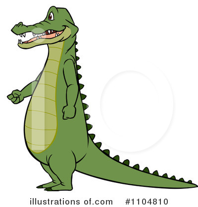 Royalty-Free (RF) Alligator Clipart Illustration by Cartoon Solutions - Stock Sample #1104810