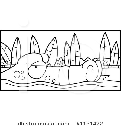 Alligator Clipart #1151422 by Cory Thoman