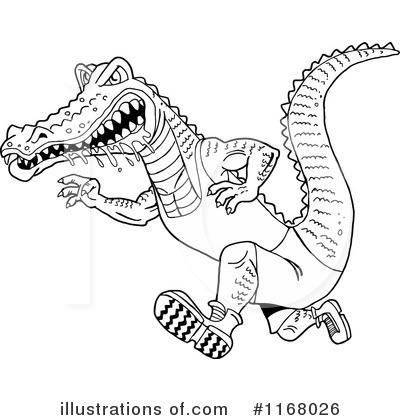 Royalty-Free (RF) Alligator Clipart Illustration by LaffToon - Stock Sample #1168026