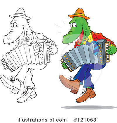 Royalty-Free (RF) Alligator Clipart Illustration by Alex Bannykh - Stock Sample #1210631