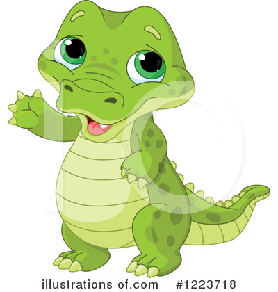 Royalty-Free (RF) Alligator Clipart Illustration by Pushkin - Stock Sample #1223718