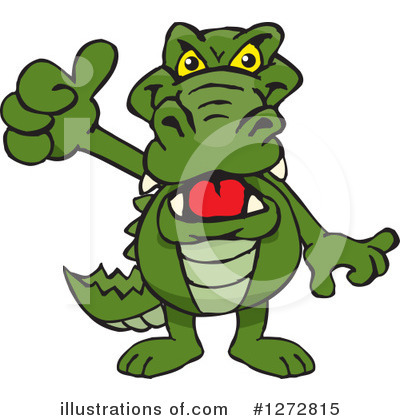 Royalty-Free (RF) Alligator Clipart Illustration by Dennis Holmes Designs - Stock Sample #1272815