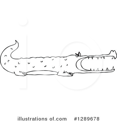 Royalty-Free (RF) Alligator Clipart Illustration by djart - Stock Sample #1289678