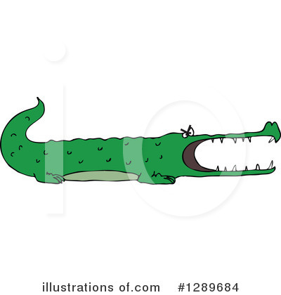 Royalty-Free (RF) Alligator Clipart Illustration by djart - Stock Sample #1289684