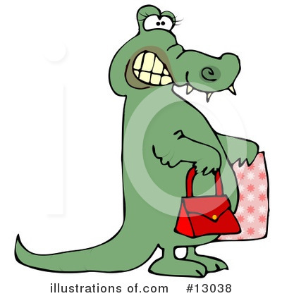 Royalty-Free (RF) Alligator Clipart Illustration by djart - Stock Sample #13038