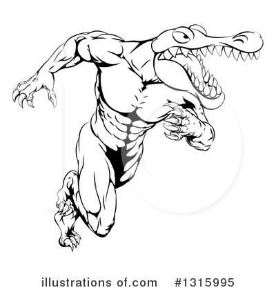 Royalty-Free (RF) Alligator Clipart Illustration by AtStockIllustration - Stock Sample #1315995
