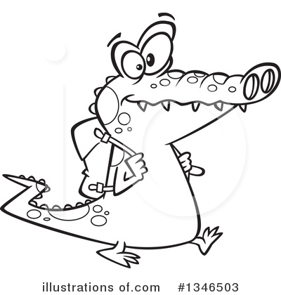 Royalty-Free (RF) Alligator Clipart Illustration by toonaday - Stock Sample #1346503