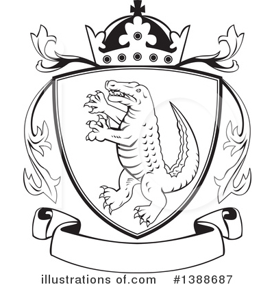 Royalty-Free (RF) Alligator Clipart Illustration by patrimonio - Stock Sample #1388687
