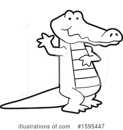 Alligator Clipart #1595447 - Illustration by Johnny Sajem