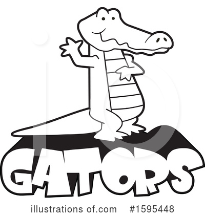 Alligator Clipart #1595448 by Johnny Sajem