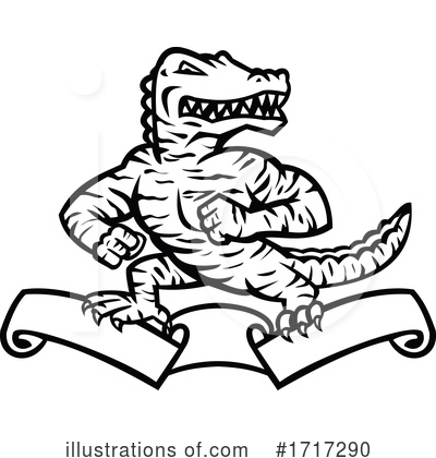 Royalty-Free (RF) Alligator Clipart Illustration by patrimonio - Stock Sample #1717290