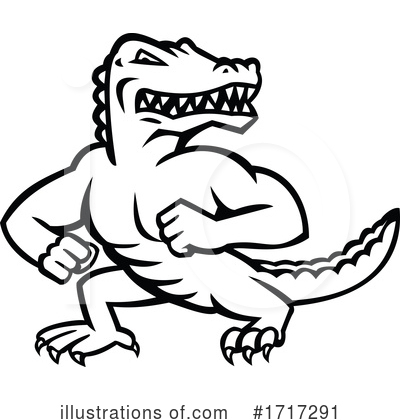 Royalty-Free (RF) Alligator Clipart Illustration by patrimonio - Stock Sample #1717291