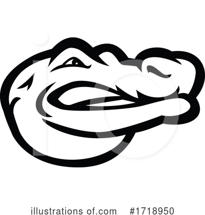 Royalty-Free (RF) Alligator Clipart Illustration by patrimonio - Stock Sample #1718950