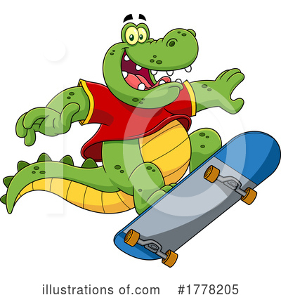 Crocodile Clipart #1778205 by Hit Toon