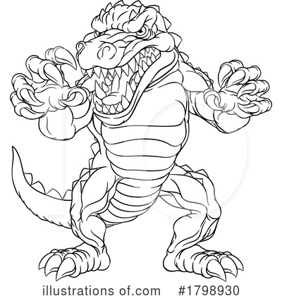 Royalty-Free (RF) Alligator Clipart Illustration by AtStockIllustration - Stock Sample #1798930