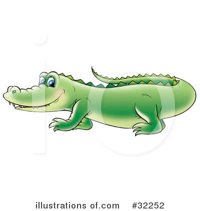 Royalty-Free (RF) Alligator Clipart Illustration by Alex Bannykh - Stock Sample #32252