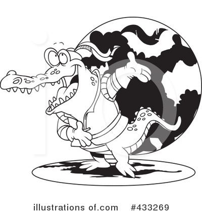 Royalty-Free (RF) Alligator Clipart Illustration by toonaday - Stock Sample #433269
