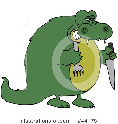 Royalty-Free (RF) Alligator Clipart Illustration by djart - Stock Sample #44175