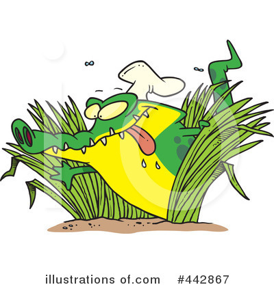 Royalty-Free (RF) Alligator Clipart Illustration by toonaday - Stock Sample #442867