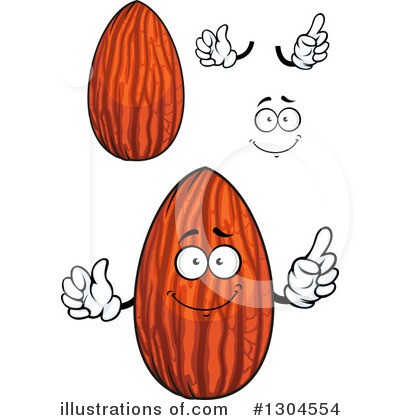 Royalty-Free (RF) Almond Clipart Illustration by Vector Tradition SM - Stock Sample #1304554