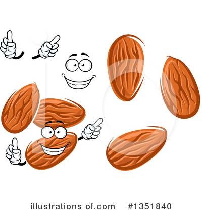 Royalty-Free (RF) Almond Clipart Illustration by Vector Tradition SM - Stock Sample #1351840